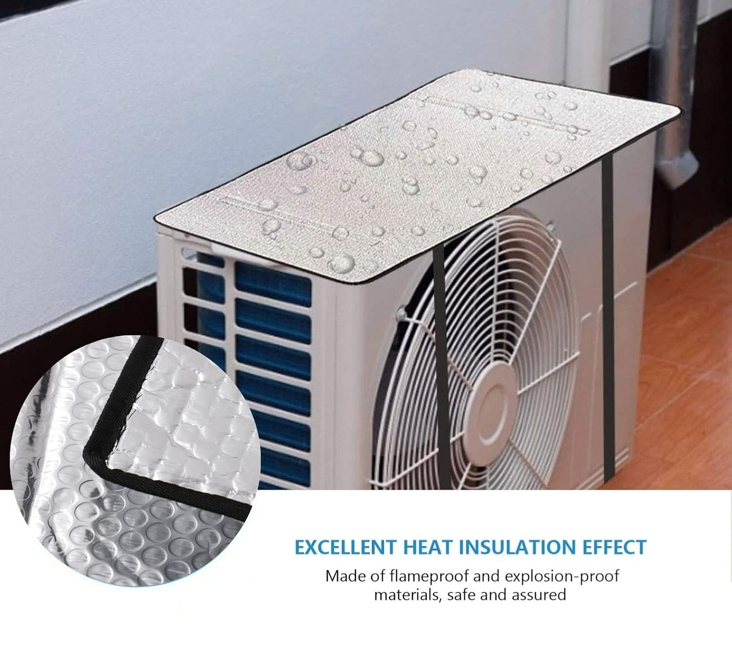 Premium Split AC Outdoor Unit Heat Insulation Sheet – Universal Sunshade Protective Roof & Sun Shield Cover