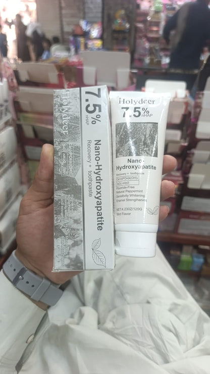 Holydeer Recovery Toothpaste | 7.5% Nano-Hydroxyapatite For Enamel Repair & Whitening - 120Gram
