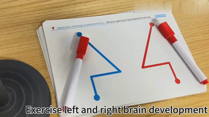 2-in-1 Brain Development Training Kit – Reusable Finger Maze & Pen Control Workbook for Kids & Adults (20 Training Pictures)